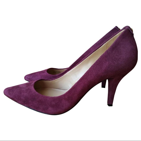 Michael Kors Shoes - Michael Kors Flex Mid Suede Dorothy Pump Plum NWOB